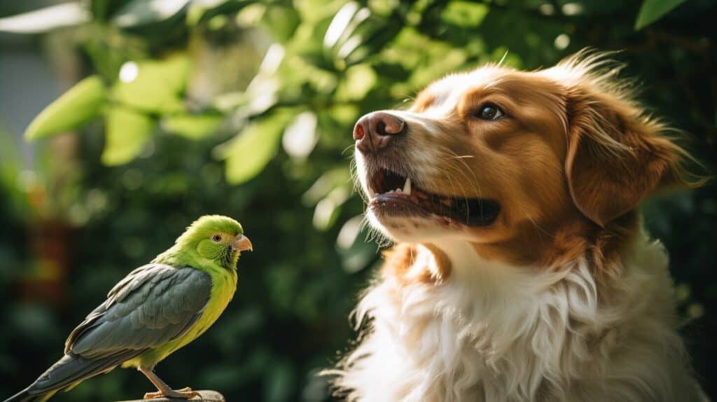 Kakariki and Dog