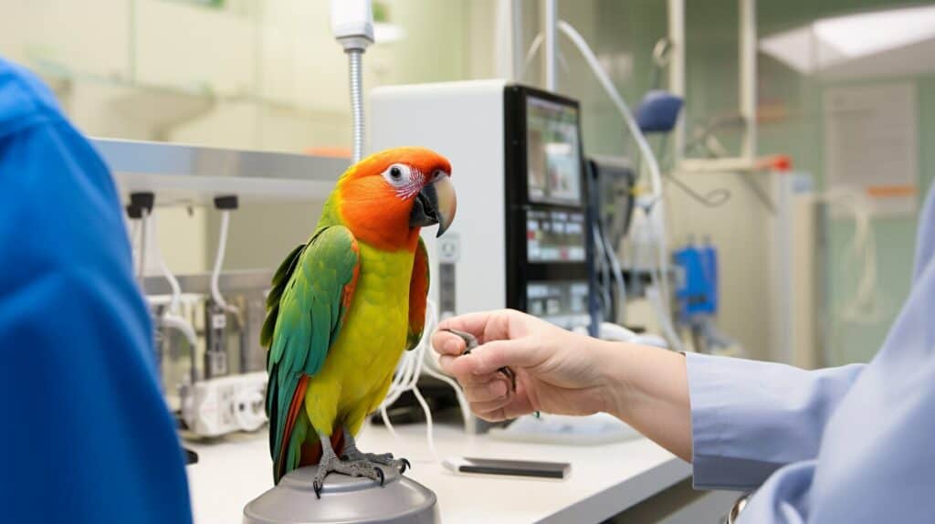 Kakariki bird check-up