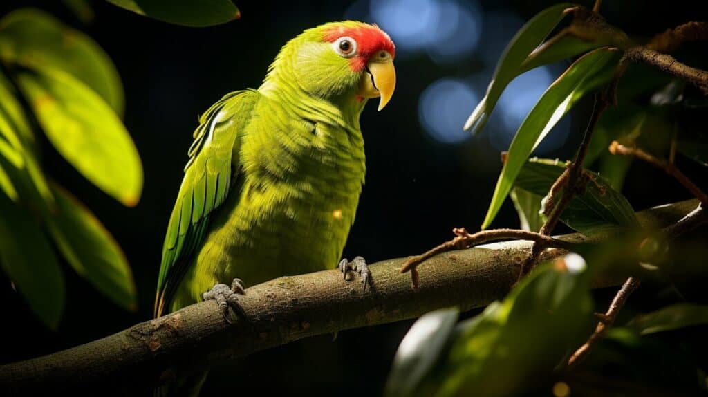 Kakariki bird with healthy respiratory system