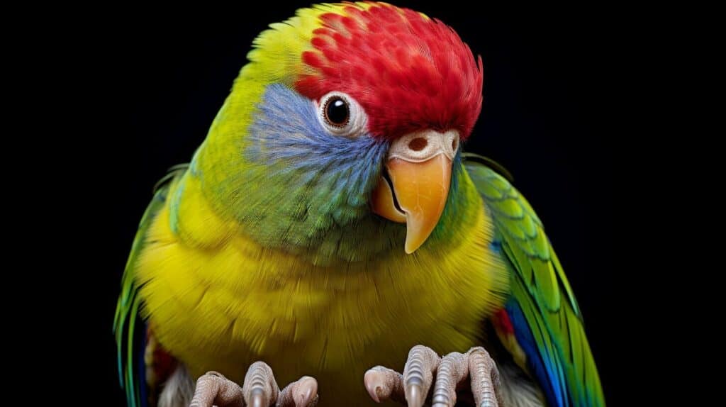 Kakariki perched on a hand